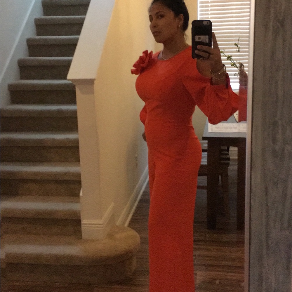 Jumpsuit new Caribbean queen orange size L w/tag